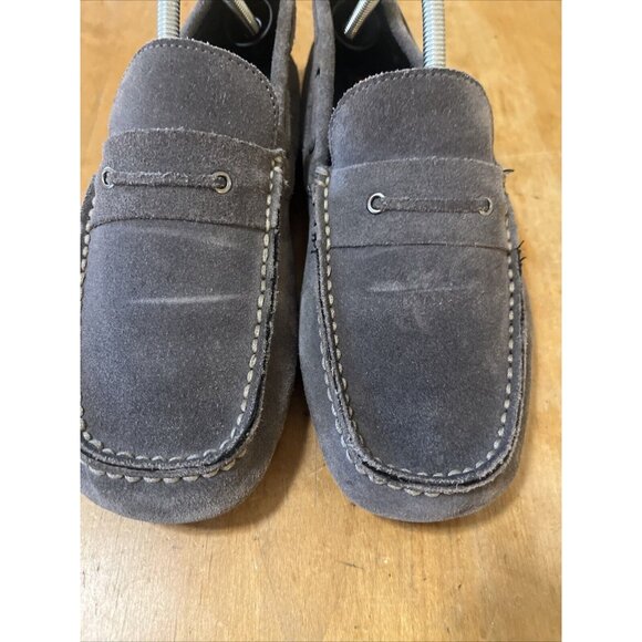 Bedstu Mens Gray Suede Leather Slip On Shoes Sz 9 Driving Moccasins main image 7